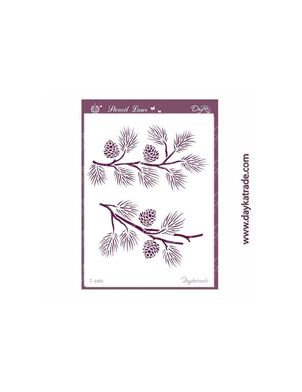 Stencil A4 dayka con fondo y texto