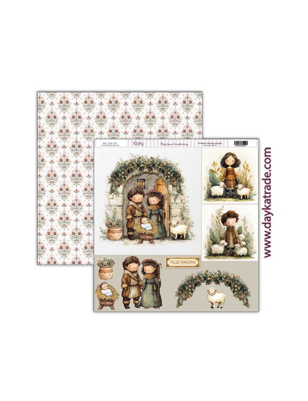 papel scrap "Escenas de Navidad"