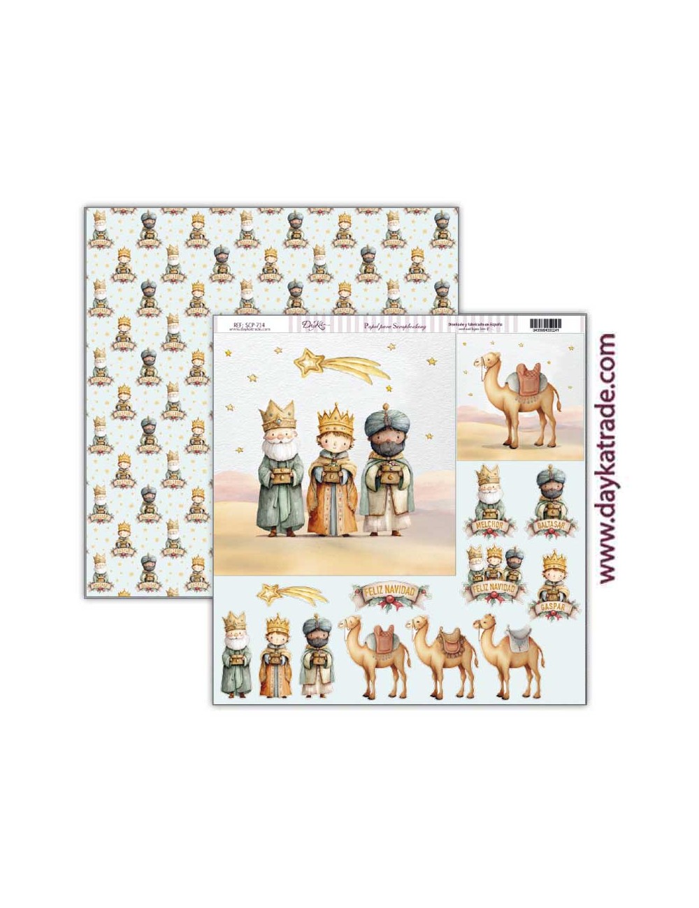papel scrap "Escenas de Navidad"