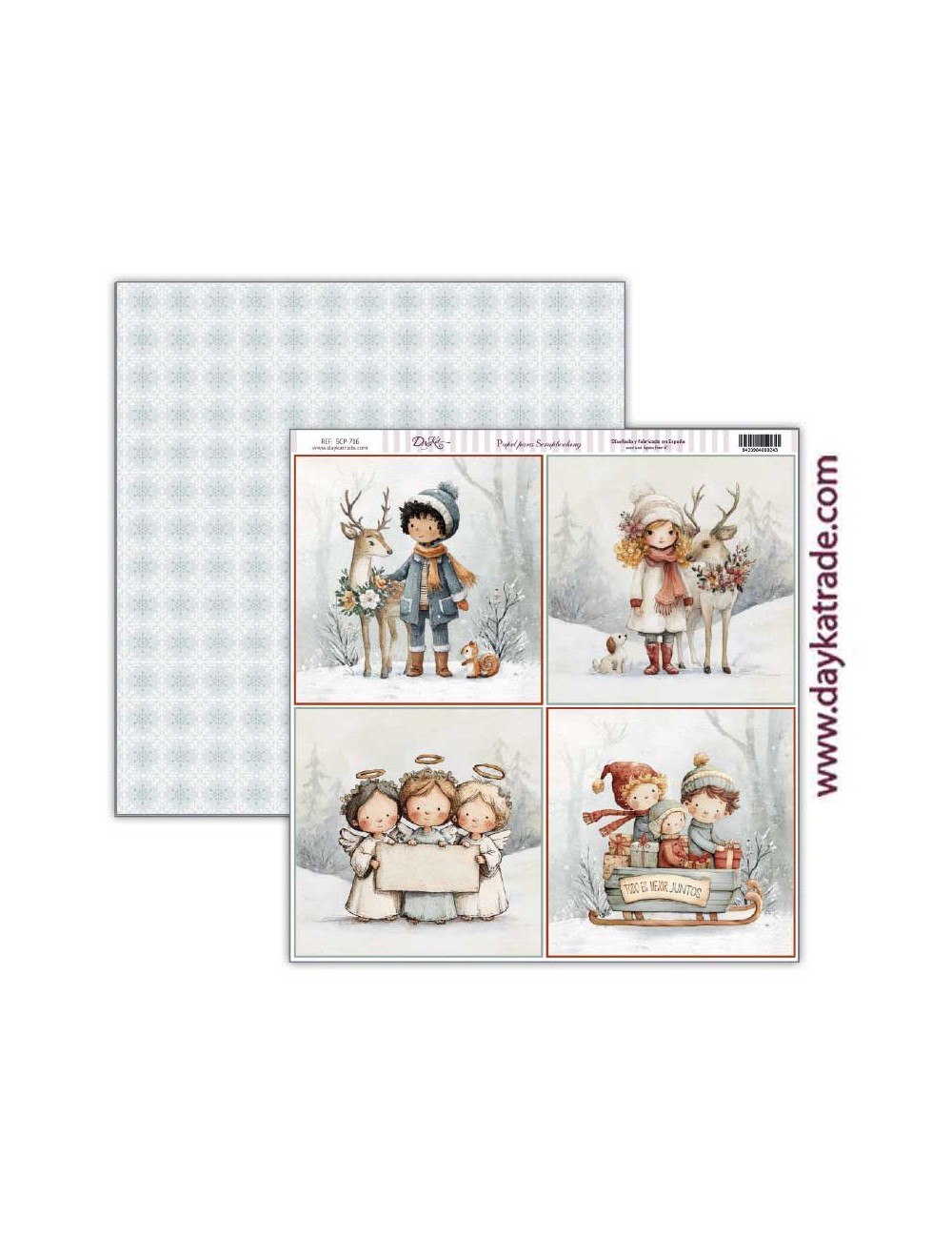 papel scrap "Escenas de Navidad"