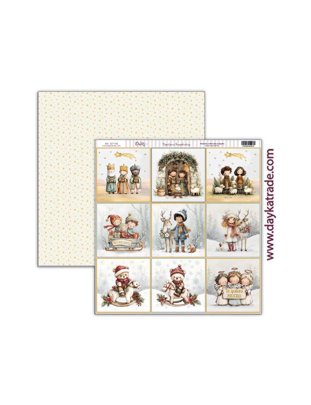 papel scrap "Escenas de Navidad"