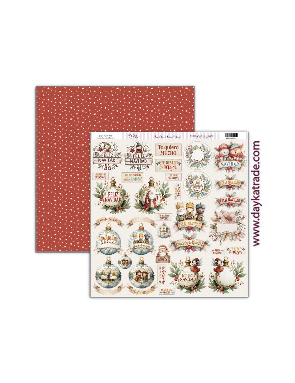 papel scrap "Escenas de Navidad"