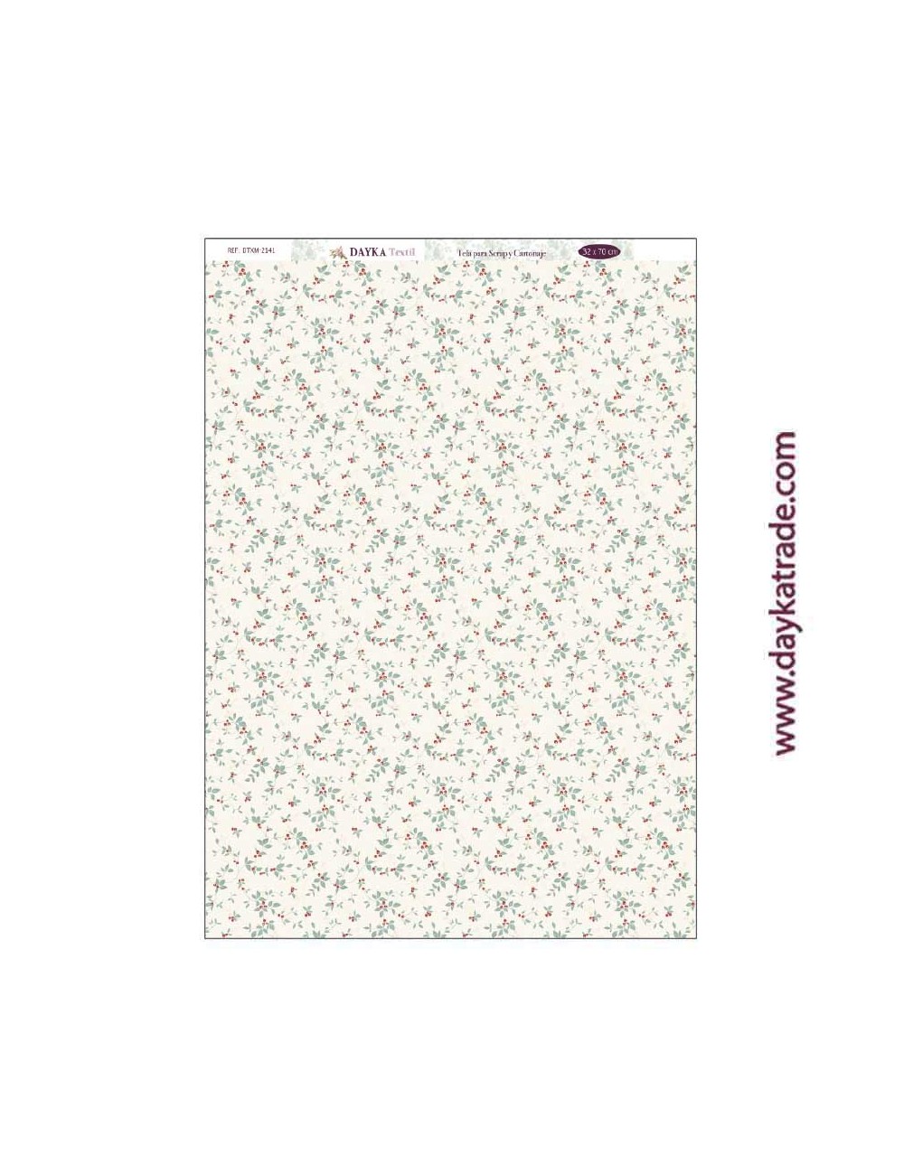 Tela para scrapbooking - fondo ramas colección "Escenas de navidad"