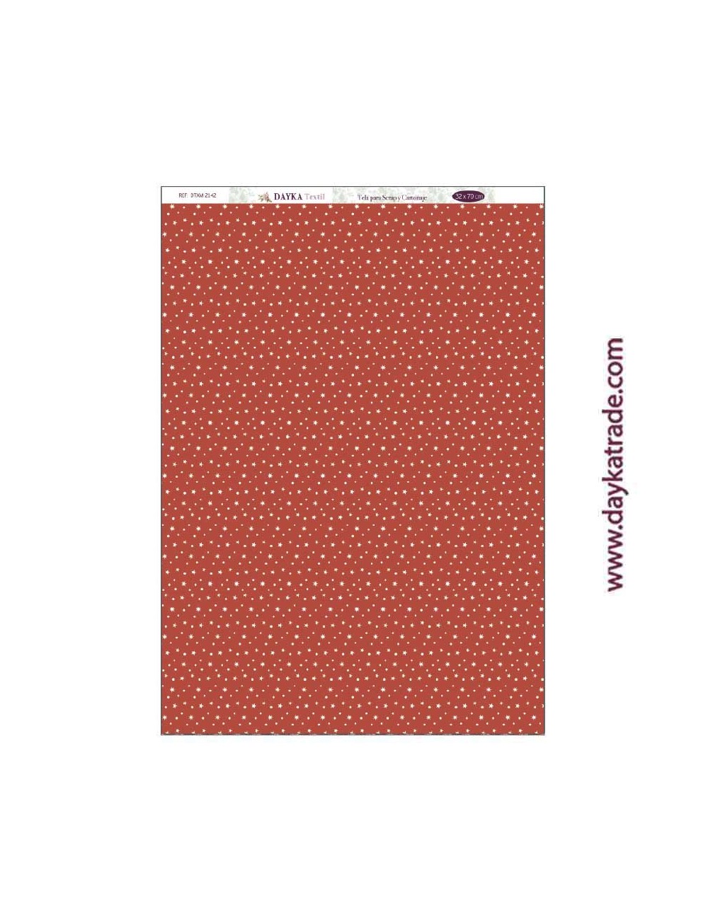 Tela para scrapbooking - fondo rojos estrellas colección "Escenas de navidad"