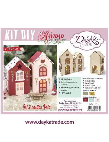 Casitas con luz set de dos