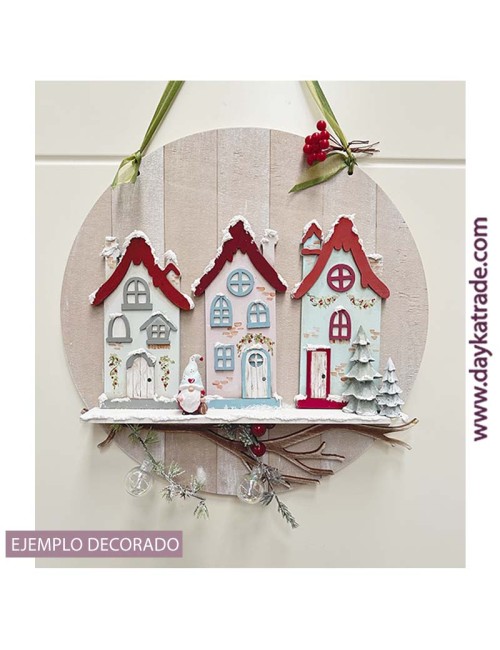 Colgante redondo para puerta de casitas