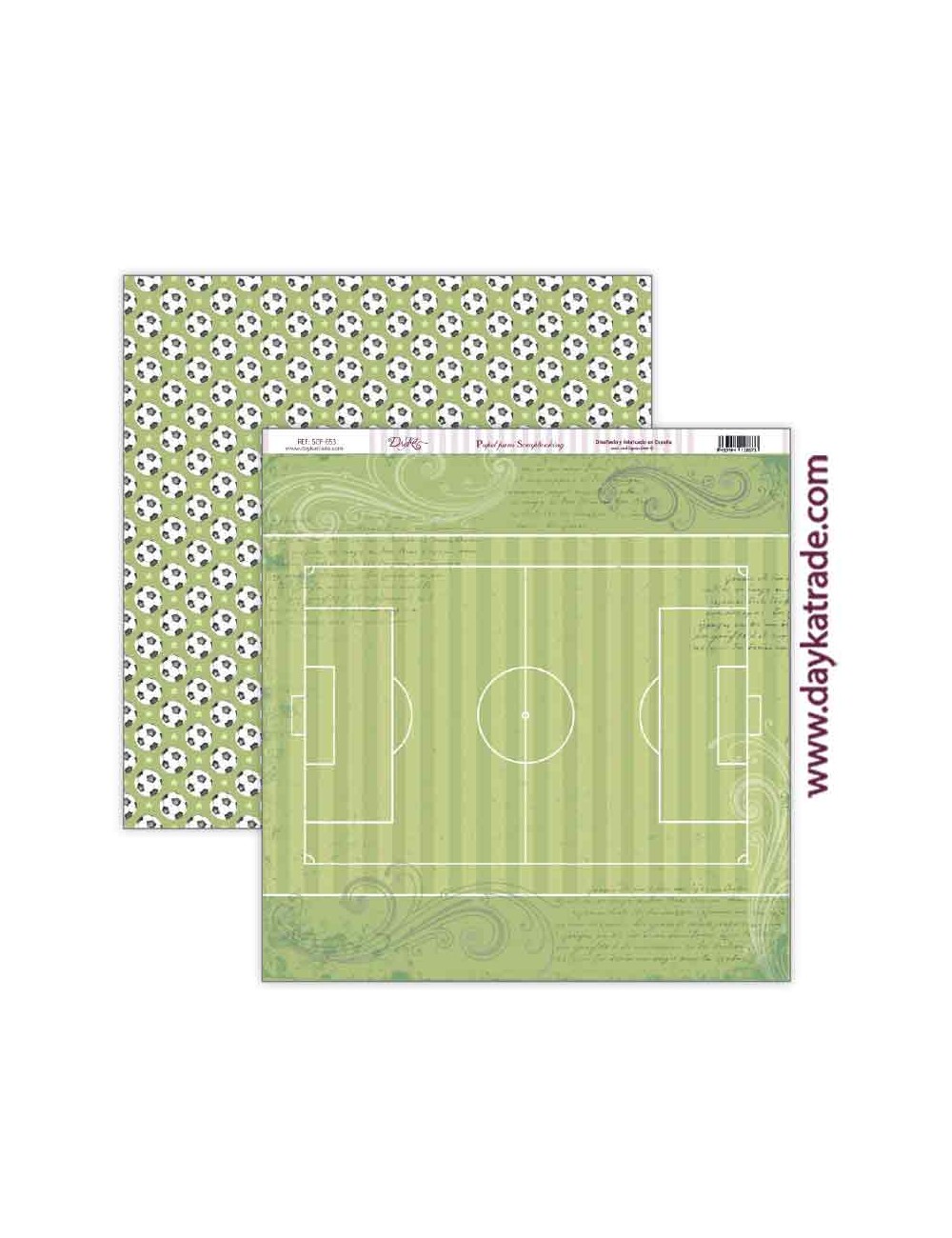 papel scrapbooking dayka "Pasión por el futbol"