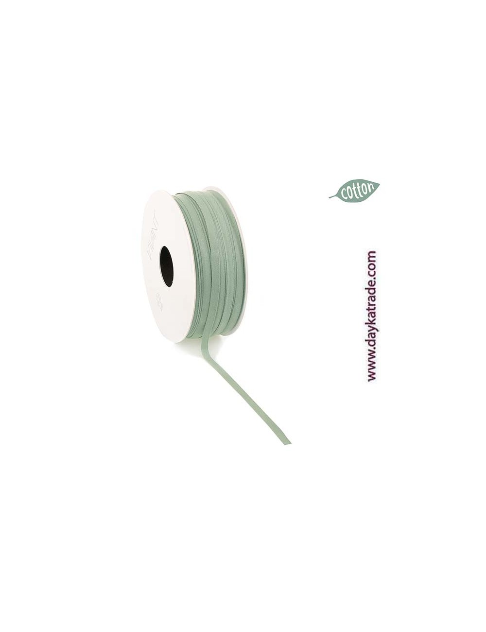 Lazo verde de algodón