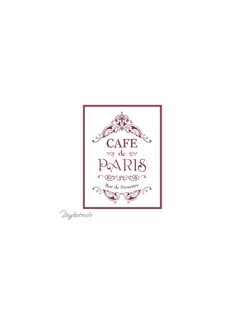 Stencil A4 dayka "cafe de paris"