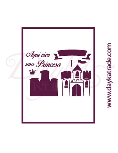 Stencil A4 dayka "castillo princesa"