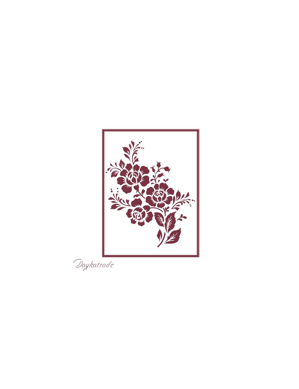 Stencil A4 dayka "flores"