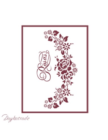 Stencil A4 dayka "flores"