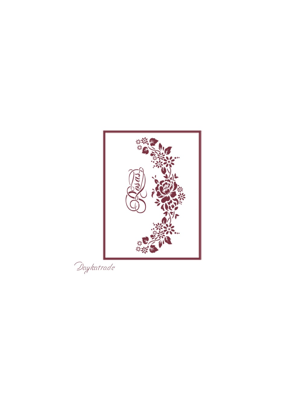 Stencil A4 dayka "flores"