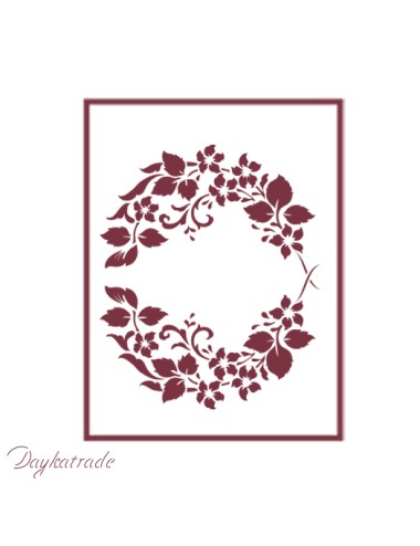 Stencil A4 dayka "flores"
