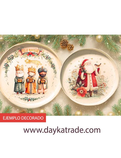 Set de 2 bandejas redondas de 30cm y 26cm