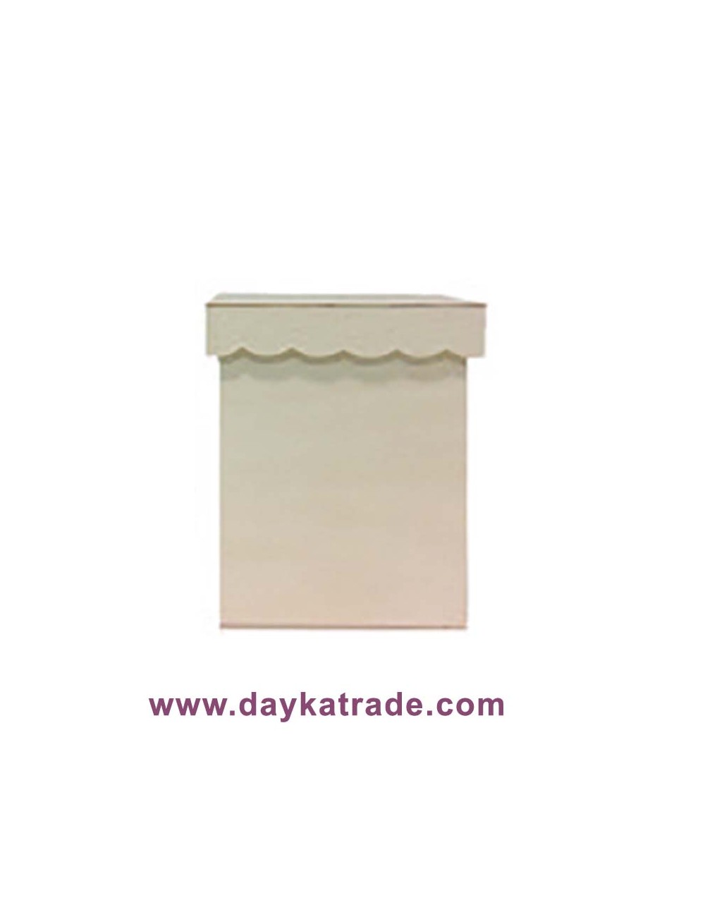 Caja alta tapa de ondas de  15x15x21cm