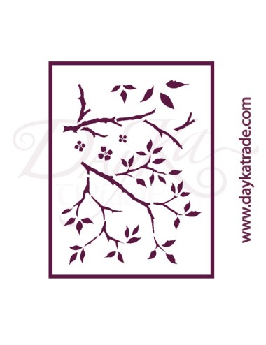 Stencil A4 dayka "fondo ramas"