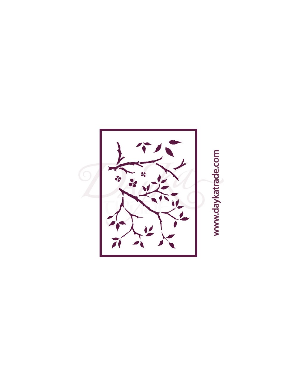Stencil A4 dayka "fondo ramas"