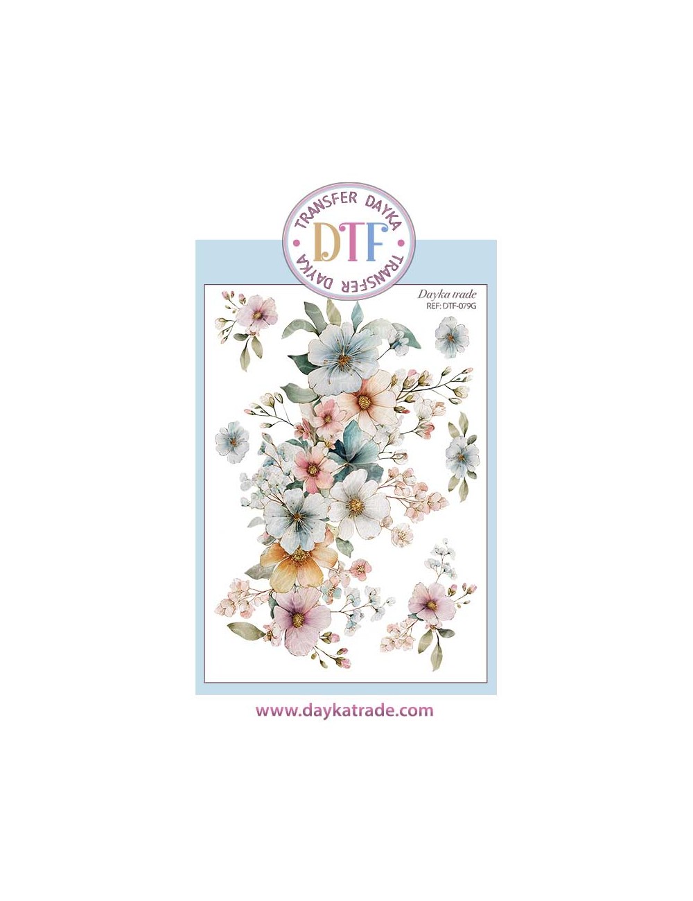 Trasferencia textil de flores