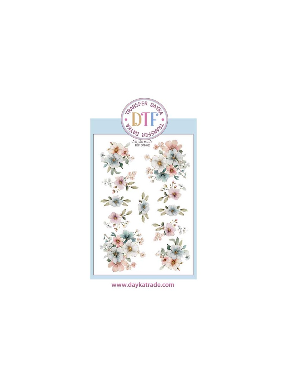 Trasferencia textil flores pequeña