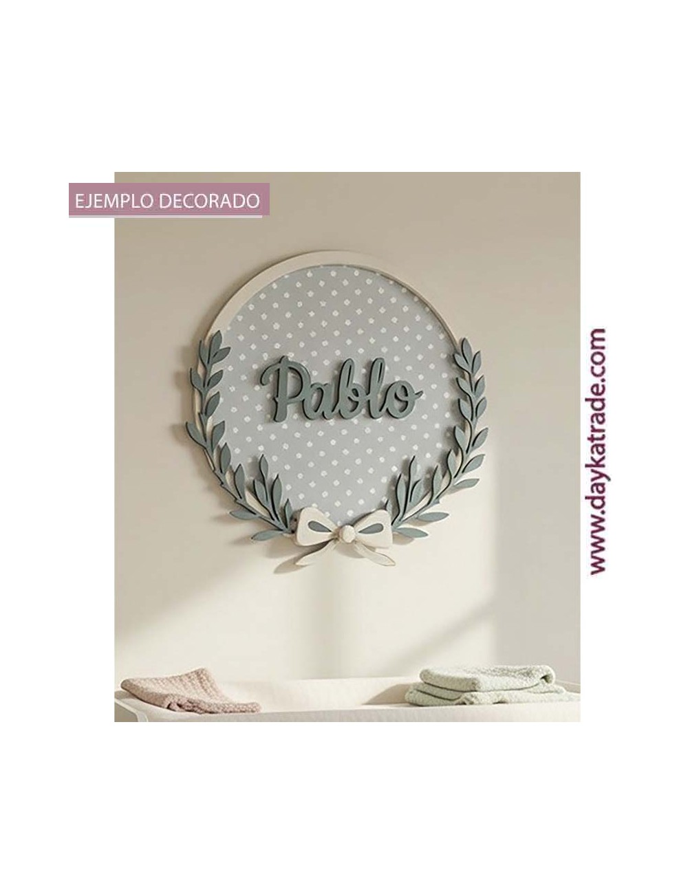 Aro decorativo con nombre personalizado