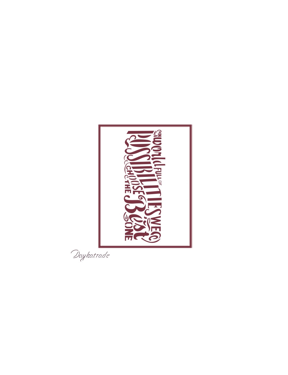 Stencil A4 dayka "frase"