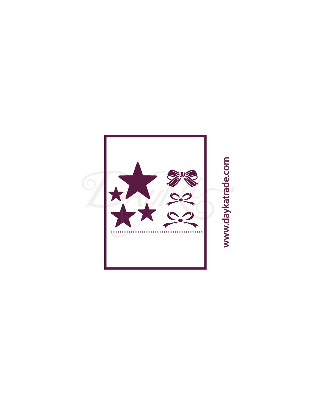 Stencil A4 dayka "lazos y estrellas"