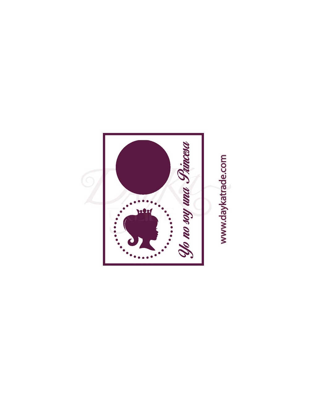 Stencil A4 dayka "texto princesa"