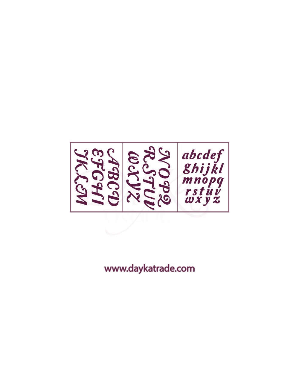Stencil A4 dayka abecedario mayúscula y minúscula