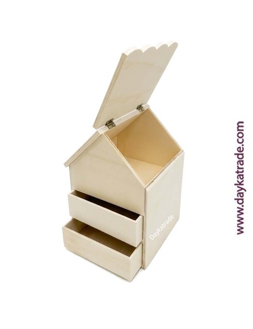 Caja casita 2 Cajones y tapas