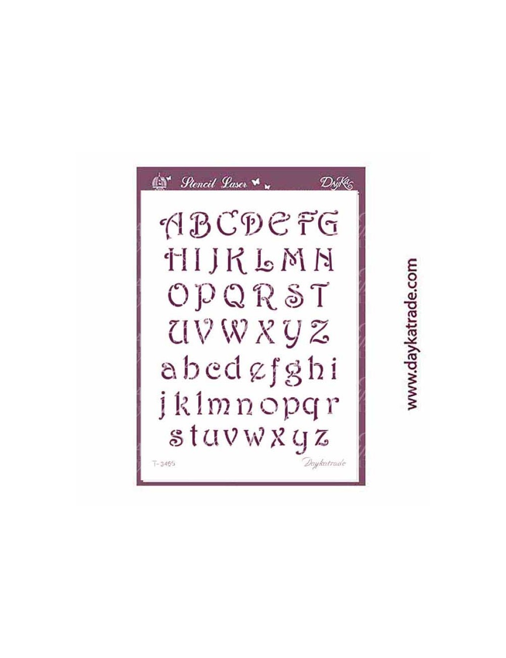 Stencil A4 dayka con fondo y texto