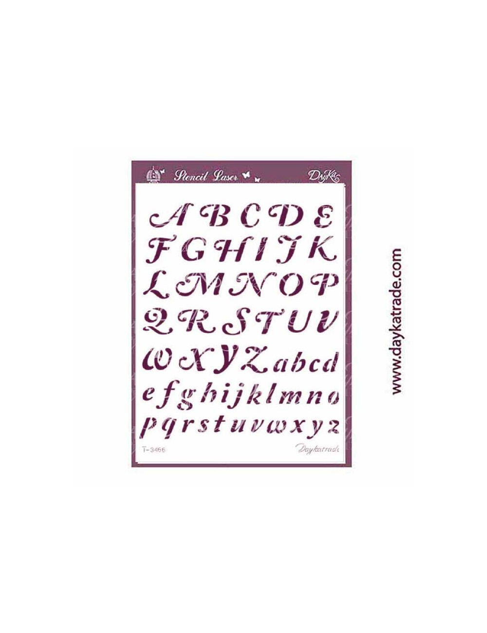 Stencil A4 dayka con fondo y texto