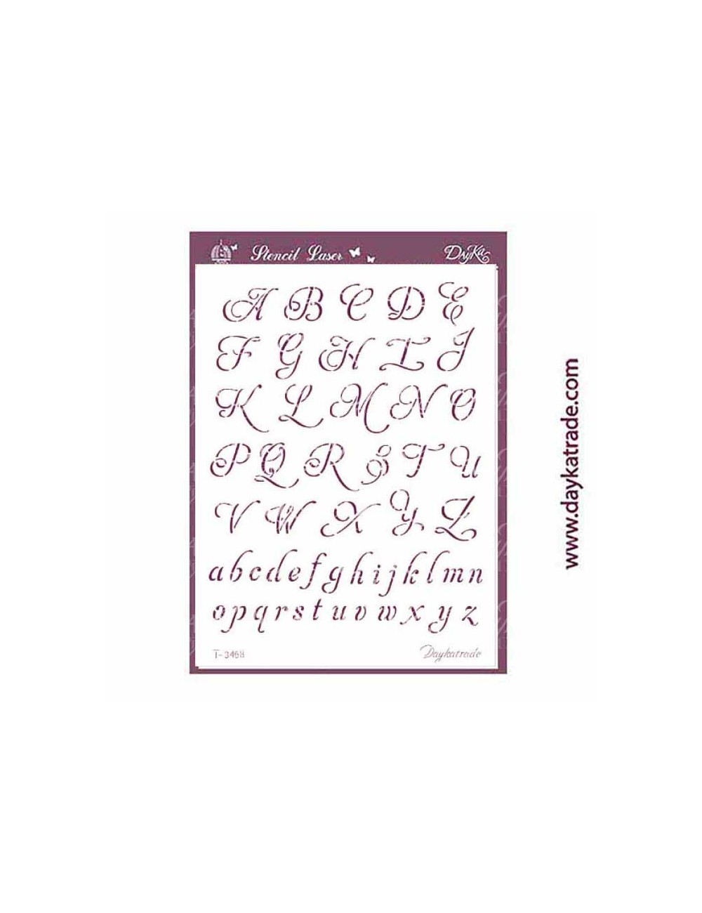 Stencil A4 dayka con fondo y texto