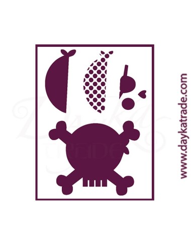 Stencil A4 dayka calavera