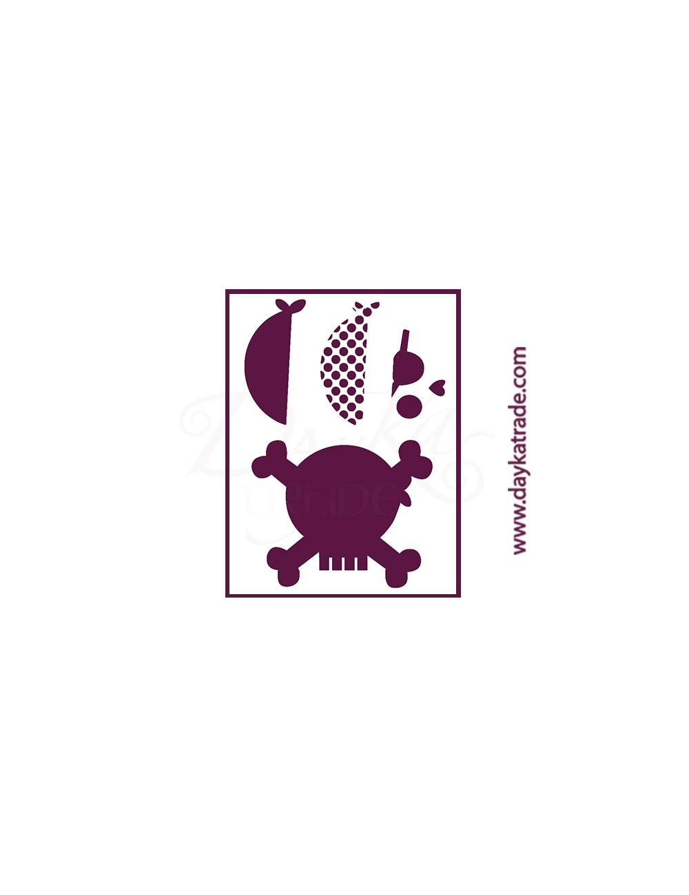 Stencil A4 dayka calavera