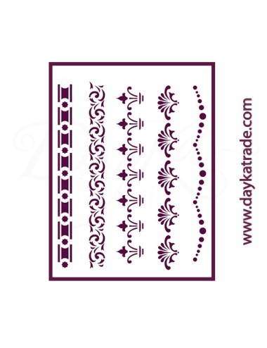 Stencil A4 dayka cenefas