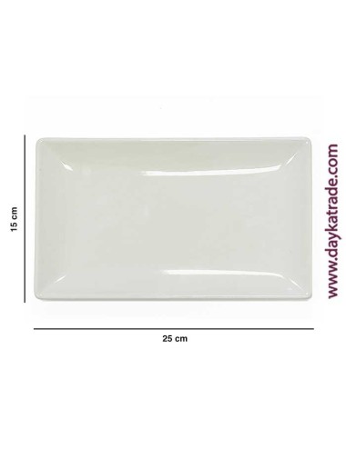Vaciabolsillos rectangular de cerámica de 25 x15 cm