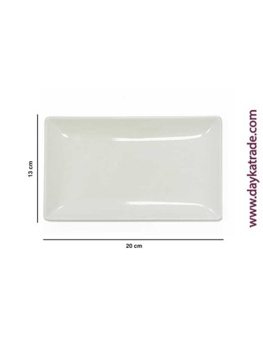 Vaciabolsillos rectangular de cerámica de 20 x13 cm