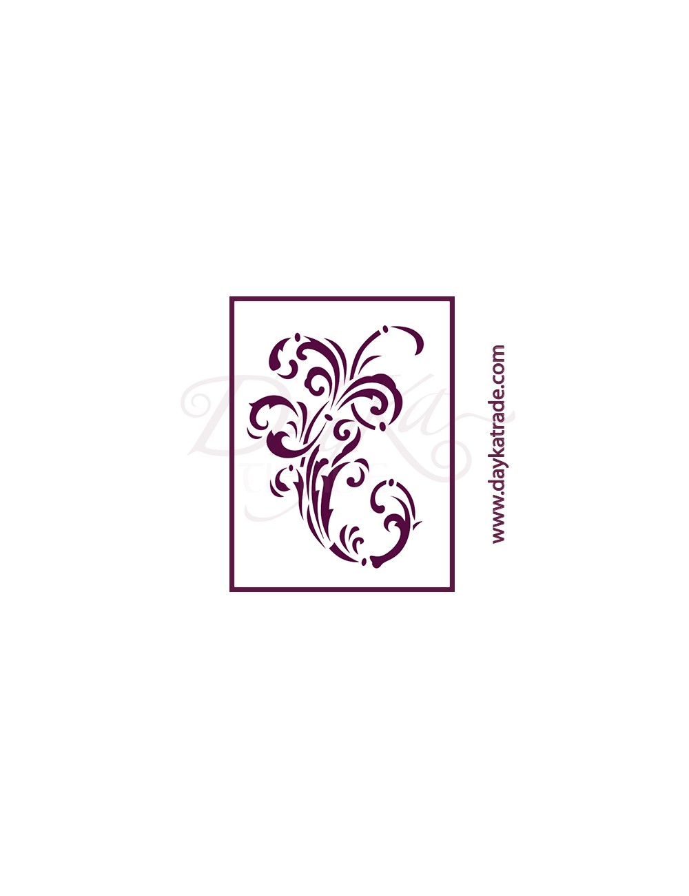 Stencil A4 dayka floral