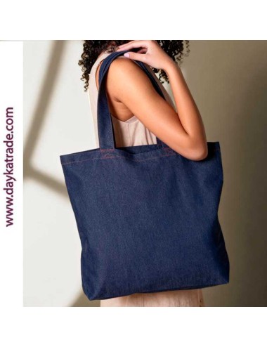 Bolso tote bag vaquera con bolsillo interior