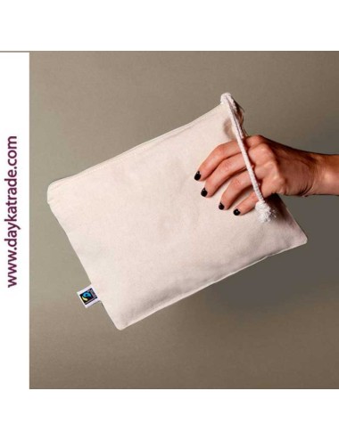 Neceser beige de algodón 100%