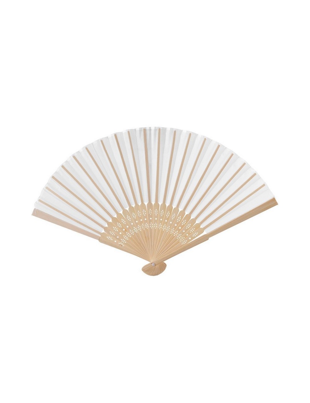 Abanico de madera blanco