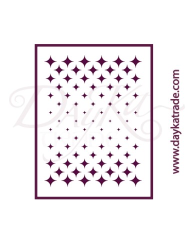 Stencil A4 dayka fondo estrellas
