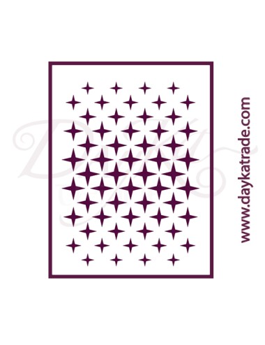 Stencil A4 dayka fondo estrellas