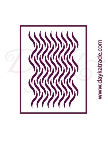Stencil A4 dayka fondo ondas