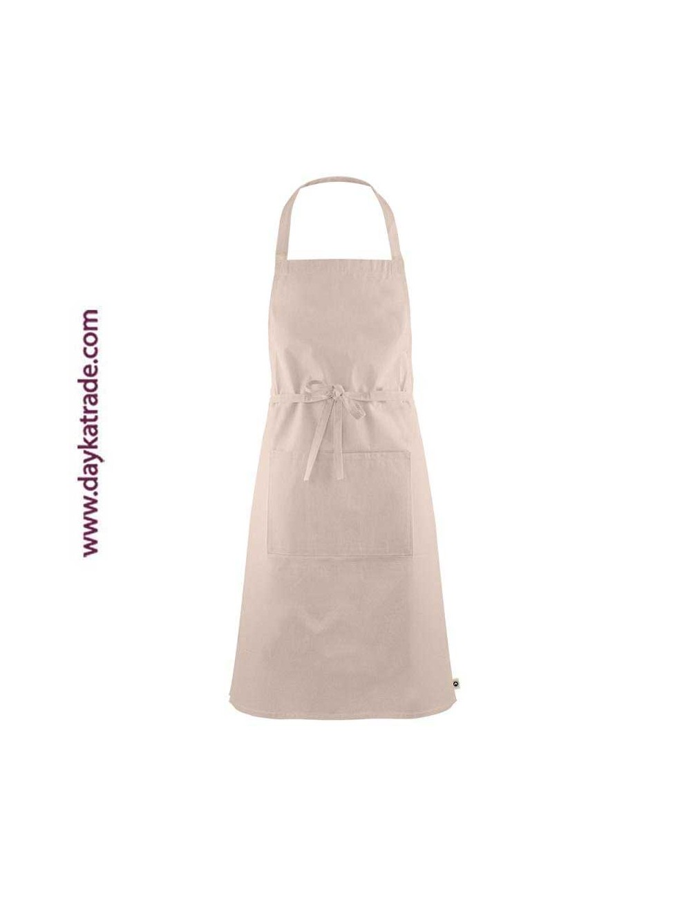 Delantal beige con bolsillo