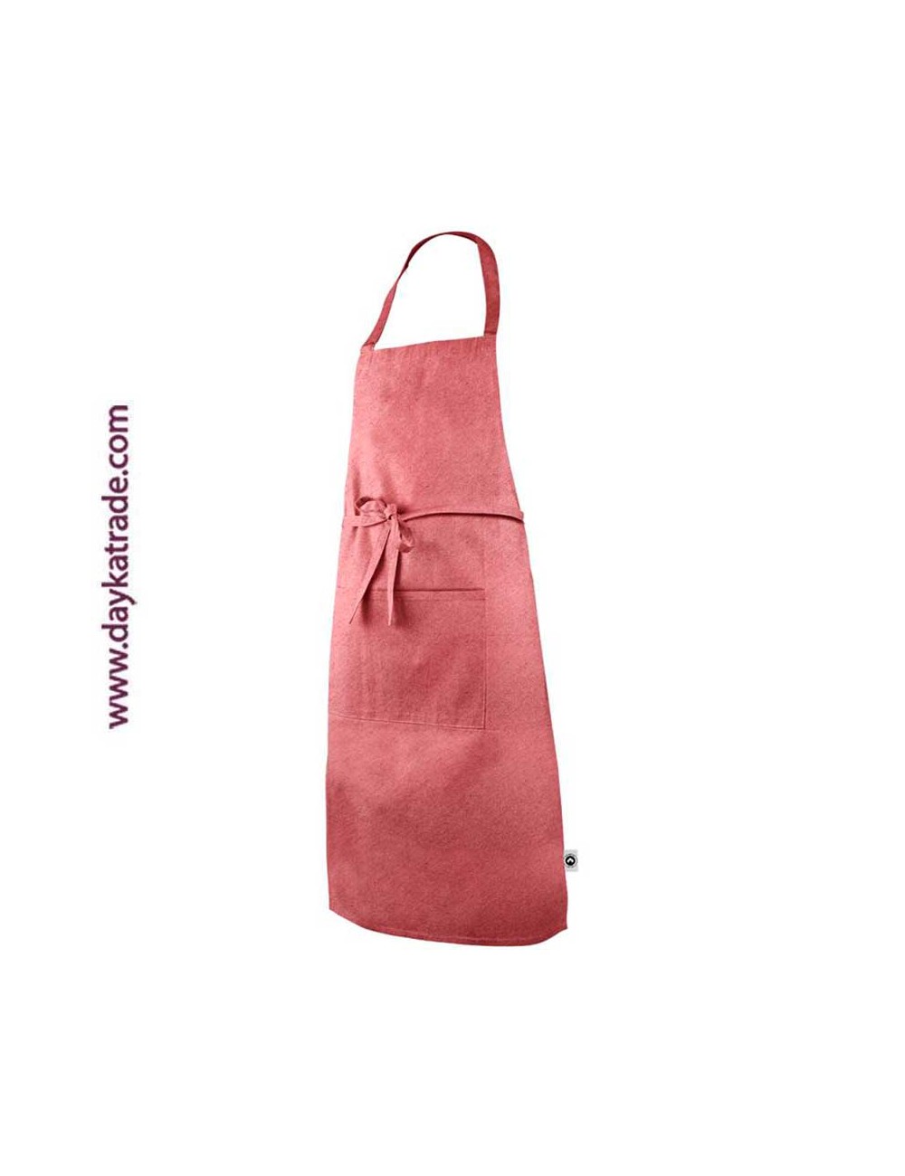 Delantal rojo con bolsillo