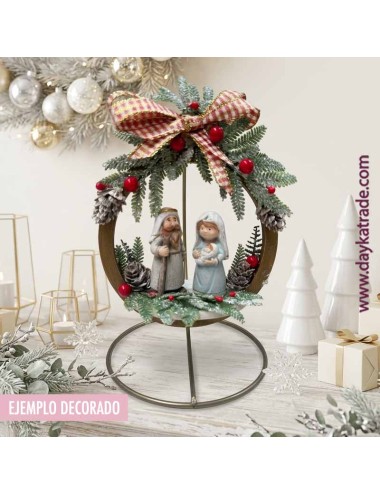 Nacimiento con bola de madera y soporte bola