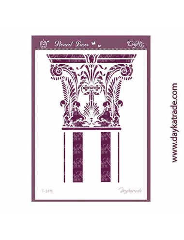 Stencil A4 dayka con dibujo de columna