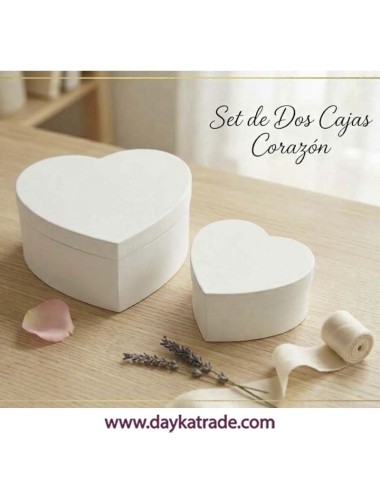 Cajas corazón set de 2